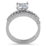 Sterling Silver 1.25 ct. Princess-Cut CZ Engagement Ring