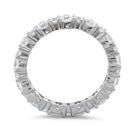 Sterling Silver Eternity Round Clear CZ Ring
