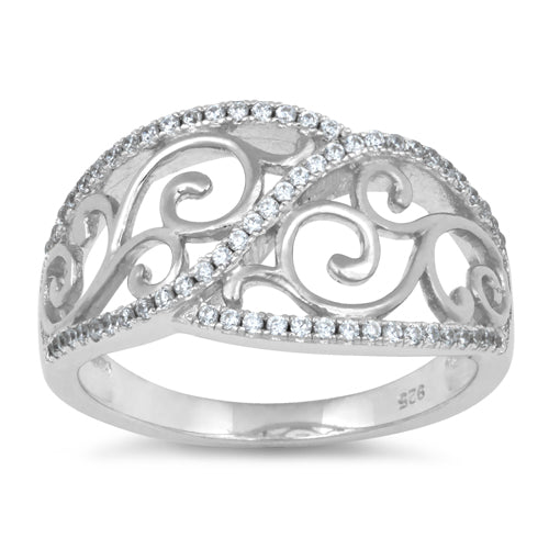 Sterling Silver Elegant CZ Ring