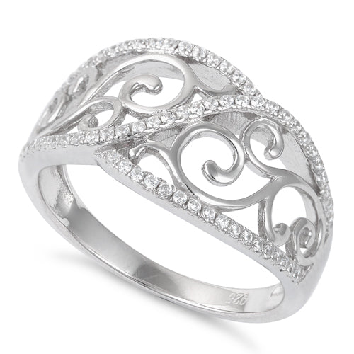 Sterling Silver Elegant CZ Ring