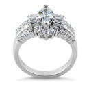 Sterling Silver Marquise CZ Engagement Ring
