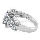 Sterling Silver Marquise CZ Engagement Ring