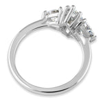 Sterling Silver Marquise Trillion CZ Ring