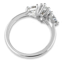 Sterling Silver Marquise Trillion CZ Ring