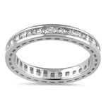 Sterling Silver Princess-Cut CZ Eternity Ring