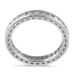 Sterling Silver Princess-Cut CZ Eternity Ring
