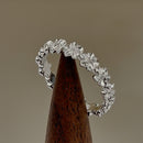 Sterling Silver Plumeria Eternity Band Ring