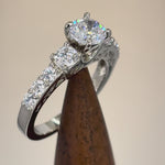 Sterling Silver Graduated CZ Ring