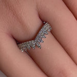 Sterling Silver CZ  Crown Ring