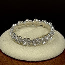 Sterling Silver Plumeria Eternity Band Ring