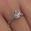 Sterling Silver Solitaire CZ Engagement Ring