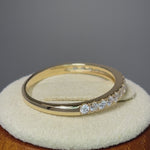 Solid 14K Yellow Gold Half Eternity Clear CZ Ring