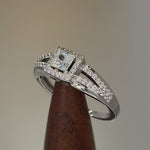 Sterling Silver Princess-Cut CZ Ring