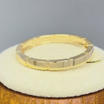 Solid 14K Yellow Gold Brick Band