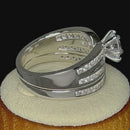 Sterling Silver 2-piece Engagement Set CZ Ring