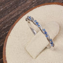 Sterling Silver Dainty Blue CZ Ring