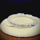 Sterling Silver Dainty Blue CZ Ring