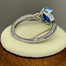 Sterling Silver Center Stone Charmed Blue Lab Opal Ring