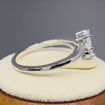 Sterling Silver Double Heart Clear CZ Ring