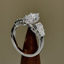 Sterling Silver Marquise CZ Engagement Ring