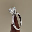 Sterling Silver Solitaire CZ Engagement Ring