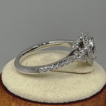 Sterling Silver Victorian Oval CZ Engagement Ring