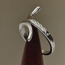 Sterling Silver Curved Line Ring