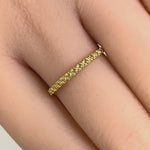 Solid 14K Yellow Gold Bead Ring