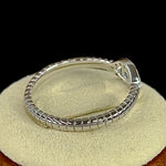 Sterling Silver Aqua Blue Stone Evil Eye CZ Ring