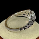 Sterling Silver Austere Amethyst-tone CZ Ring