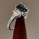 Sterling Silver Mystic Rainbow CZ Ring