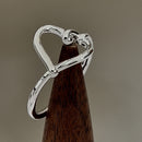 Sterling Silver Heart Knot Ring