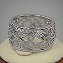 Sterling Silver Scrolling Eternity Ring