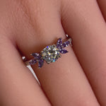Sterling Silver Purple CZ Ring