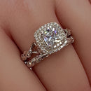 Sterling Silver 2-Piece CZ Engagement Ring Set