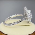 Sterling Silver Oval CZ Cluster Ring