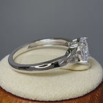 Sterling Silver Charmed Oval Clear CZ Ring
