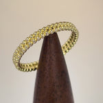 Solid 14K Yellow Gold Stacked Bead Ring