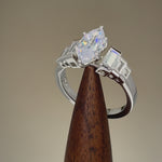 Sterling Silver Marquise CZ Engagement Ring