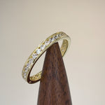 Solid 14K Yellow Gold Channel Eternity CZ Band