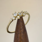 Solid 14K Yellow Gold Round CZ Cluster Ring