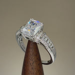Sterling Silver Clear Emerald-Cut CZ Ring