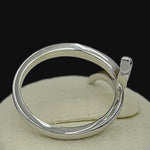 Sterling Silver Curved Line Ring