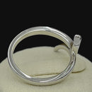 Sterling Silver Curved Line Ring