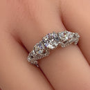 Sterling Silver 7-Stone CZ Engagement Ring