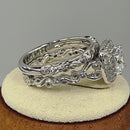 Sterling Silver 2-Piece CZ Engagement Ring Set