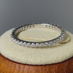 Solid 14K White Gold Eternity CZ Band