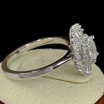 Sterling Silver Oval CZ Cluster Ring