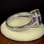 Sterling Silver Cushion-Cut Rainbow CZ Ring
