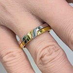 Sterling Silver Puzzle Gold Plated Two-Tone Ring